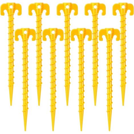 15 picchetti a spirale in plastica per tende – ancoraggi a vite robusti da 20 cm per sabbia – ancoraggi a terra in plastica resistenti al vento per fissare in modo sicuro tende, articoli gonfiabili, t (1/5)