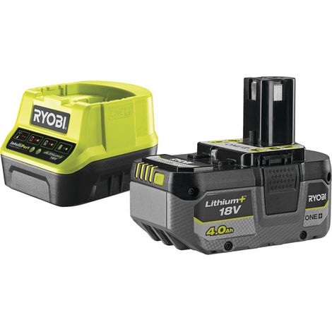 Pack énergie 18V ONE+ : Chargeur rapide RC18120 + Batterie RB1840XG 4,0Ah RYOBI