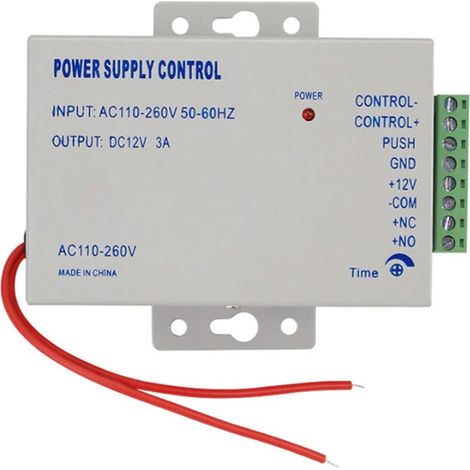 Access control power source, power supply PNI K80 AC 110-260V to DC 12V 3A For Door Access Control (1/4)