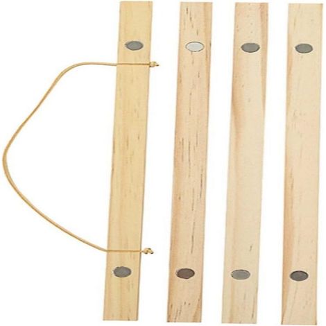 HOXILEELEO - Cadre magnétique pour affiches, barre de suspension en bois de pin, présentoir à rouleaux, fixation murale pour photos, impressions et œuvres d'art, décoration pour salon, chambre ou bure (1/5)