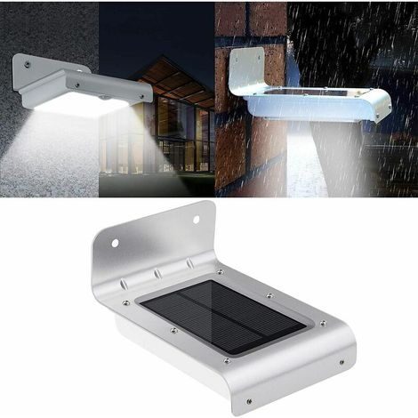 Lampe solaire de sécurité extérieure, lumière LED étanche solaire, éclairage solaire de jardin, applique murale extérieure solaire pour jardin (capuchon plat) (1/5)