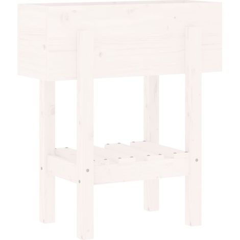 Maison Exclusive - Pflanzkübel Weiß 62x30x69 cm Massivholz Kiefer