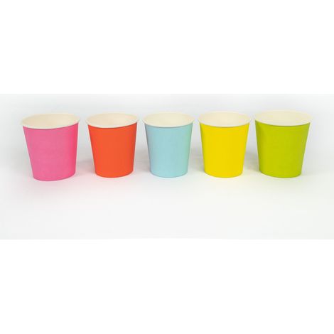 Gobelet en carton mix 5 couleurs 210 ml - 1000 unités - Betik