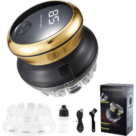 Tondeuse à Cheveux Professionnelle pour Hommes – Rechargeable, Puissante et Portable – Automate Intelligent avec Couteaux Double Cercle et ABS Résistant – Offre Coupe Rasée et Équilibrée Facilement –  (1/3)