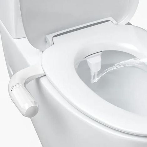 Bidet Toilette WC, Double buse Pulvérisateur Bidet Toilette, 2 Modes Pression d'eau Réglable pour Bidet Nettoyage Avant (1/5)