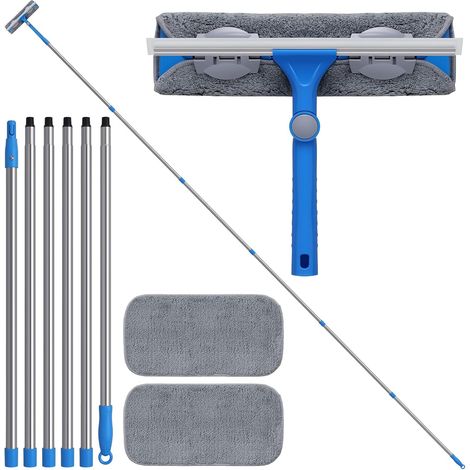 2 in 1 Window Scraper, Long Handle 187 mm, for High Windows (1/5)