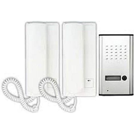 TrAdE Shop Traesio - Citofono Esterni Parete Doppia Cornetta Pulsante Apertura Cancello 3208aa Cw593 -