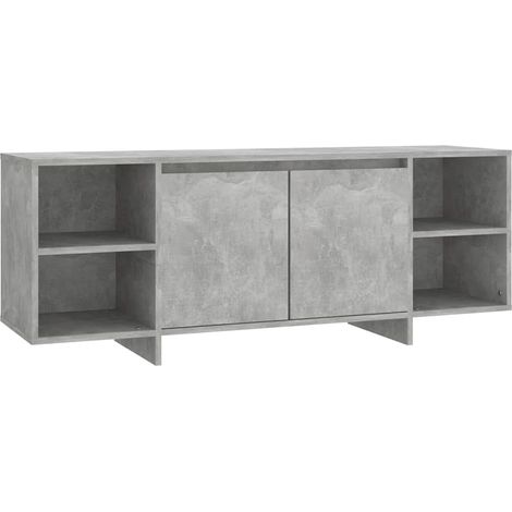 Meuble TV, Étagère TV, Meuble de Salon, Gris béton 130x35x50 cm Aggloméré OIB5394E (1/5)