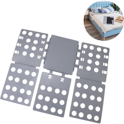 Planche à Repasser à Plis - Planche de Pliage pour Vêtements - Réglable Épaisseur - Matériau PP Recyclé - Pour Chemises Manteaux Pulls - 2 Pièces (1/5)