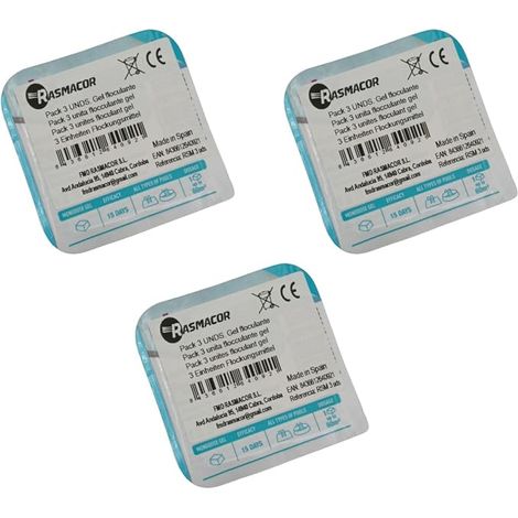 Pack of 3 Flocculant Gel Monodose Pool Gel Cleaner and Clarifier for Swimming Pools Total Water Transparency (1/5)