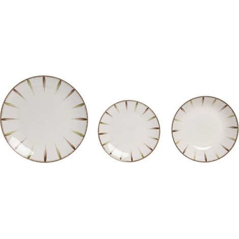 Vajilla Set 18 Porcelana 26,8X26,8X2,8 Verde (1/4)