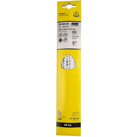 KLINGSPOR BRZESZCZOT DO PIŁY SZABLASTEJ 230x25,4x1,57mm RS 983 AS /5szt.