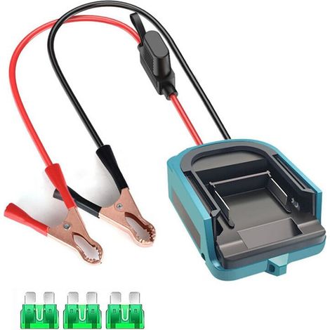 Adattatore per avviamento auto con batteria agli ioni di litio da 18 V, compatibile con cavi di avviamento Makita e cavi di avviamento per auto.
