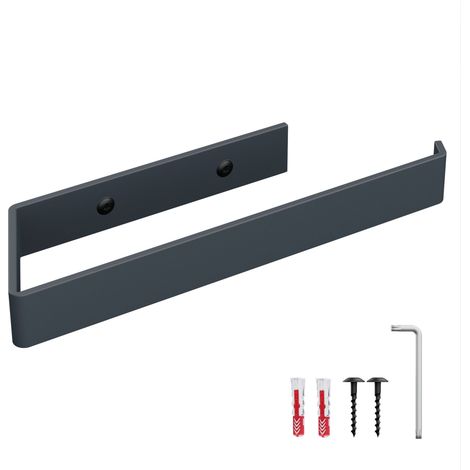 HOLZBRINK Küchenrollenhalter Anthrazit matt 244x72 mm Handtuchhalter Wandmontage im Badezimmer, Küche, Gäste WC Spültuchhalter, Halter für Küchenrolle