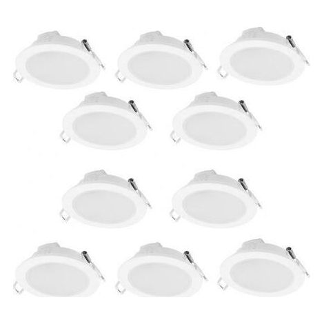 Kit de 10 focos empotrables fijos, módulo LED Lea, IP65, 4000K, ARIC redondo blanco ARIC (1/5)