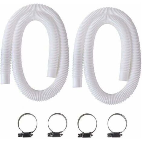 Tuyau de Piscine, 2Pcs 32mm Tuyau pour Piscine Hors Sol, 150cm/59in Tuyau pour Pompe de Piscine pour Intex 330 GPH, 530 GPH et 1000 GPH (1/4)