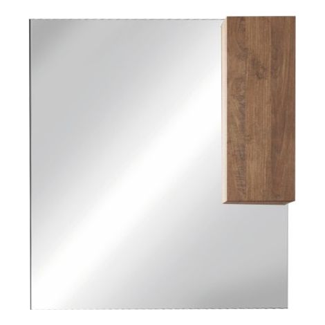 Specchio design con contenitore, 120x110 cm, collezione FRASSI, colore rovere chiaro