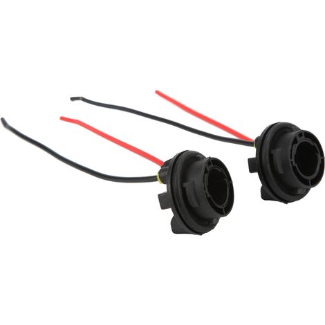 Lot de 2 connecteurs ampoule LED 1156P femelle avec fil pour clignotant 12V 50W 6000K, support ABS anti-chaleur anticorrosion pour voiture bateau (1/5)