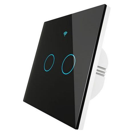 Zigbee Interrupteur mural intelligent, aucun câble neutre/condensateur requis,compatible Smart Life/Tuya/Alexa/Google Home, noir (compatible avec Tuya Zigbee Hub seulement) (1/5)
