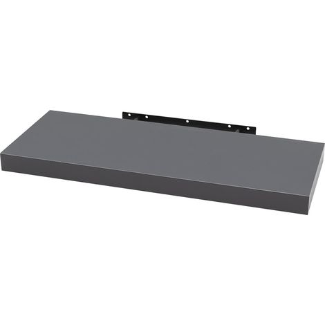 WOLTU Étagère murale cube en bois MDF, Étagère pour livres-CD-DVD, Étagère à fixation invisible, 60x22, 9x3, 8cm, Gris Foncé (1/4)