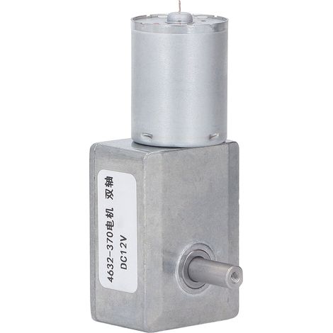 Doppelwellen-Getriebemotor, selbsthemmend, CW/CCW, Aluminiumlegierung, Messingspule, Drehzahlreduzierung, 12 V DC, 66 U/min (1/5)