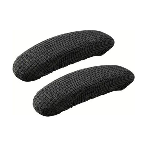 2 Couvertures d'accoudoir de chaise de bureau, extensible polyester chaise de bureau de protection couvre soulage les coudes plaintes chaise de bureau housse d'accoudoir(longueur30-50cm) (Noir (1/5)