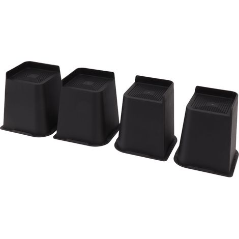 Lot de 4 rehausseurs de meubles 15 cm (6 pouces) en ABS antidérapant robuste pour surélever lits, chaises et canapés. (1/5)