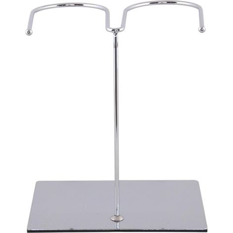 Présentoir à Bottes Étagère à Chaussures en Acier Inoxydable Argenté Design Élégant et Bords Lisses pour Rangement Intérieur en Magasin (1/5)