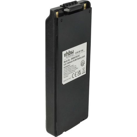 vhbw Replacement Battery compatible with Icom IC-A4, IC-F3, IC-40S, IC-3FX, IC-A4C, IC-A4E Radio, Walkie-Talkie (1800mAh, 9.6V, NiMH) + Belt Clip