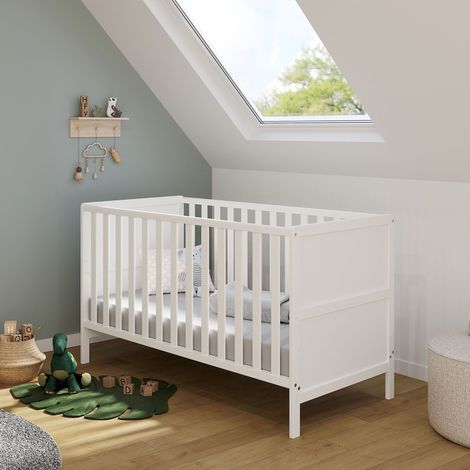 Lit bébé évolutif 70x140 cm blanc - NALMAR (1/5)