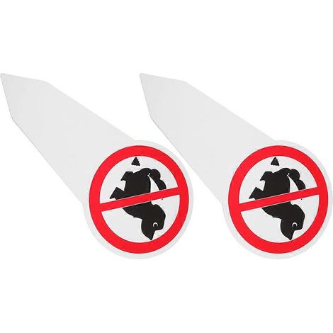 Lot de 2 panneaux anti-déjections canines résistants aux intempéries avec piquets, marqueurs de pelouse protégés contre les UV pour jardin ou terrasse afin d'empêcher les chiens de faire leurs besoins (1/5)
