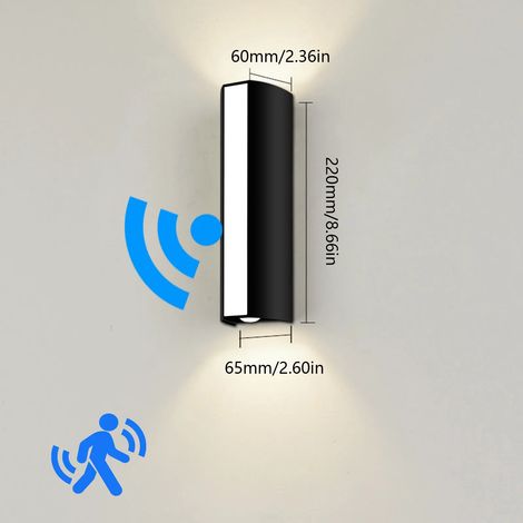 Applique murale LED étanche AC85-265V 10W (blanc froid avec capteur) - Éclairage intérieur et extérieur - Compatible salon, couloir, porche (1/5)
