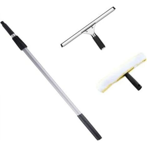 Shower squeegee for glass shower doors, aluminum handle, length 70 to 120 cm. (1/5)