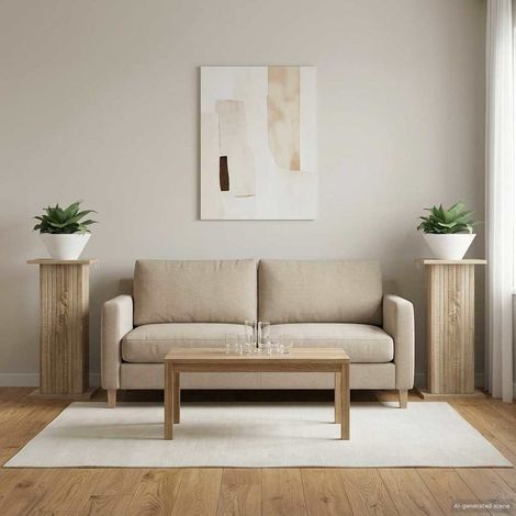 vidaXL Plant Stand 2 pcs Sonoma Oak 30.5 x 30 x 60.5 cm (1/5)