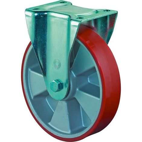 BS Rollen  Rueda giratoria  de servicio  pesado con  placa atornillable  de poliuretano  fundido con  rodamientos de  bolas 250  mm 1000  kg -  L610.B90.250 (1/3)