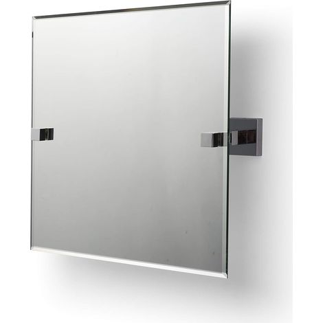 Croydex Square Tilting Vanity Mirror with Flexi-Fix, Chrome, 38 x 38cm - Chester (1/5)