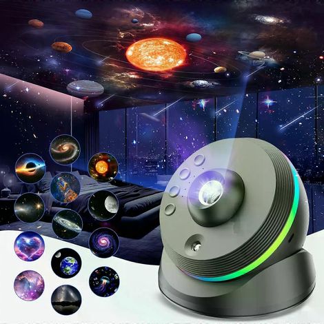 13-in-1-Galaxie-Sternenprojektor mit Meteor-Nachtlicht, drehbarer Weltraumkugel und Planetariumsbeleuchtung für Kinder (1/4)