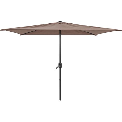 Ombrellone Rettangolare 3 x 2 M Da Giardino Parasole Per Balcone Con Air Vent Apertura A Manovella Anti UV Idrorepellente Per Mare Spiaggia Piscina Terrazzo Design Bahamas Marrone (1/5)