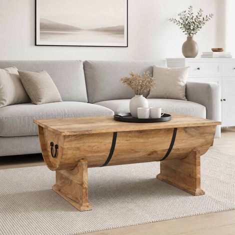 vidaXL Table basse Bois de manguier massif 88x50x40 cm (1/5)