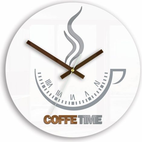 Zegar ścienny Kaffeezeit II weiß (1/4)
