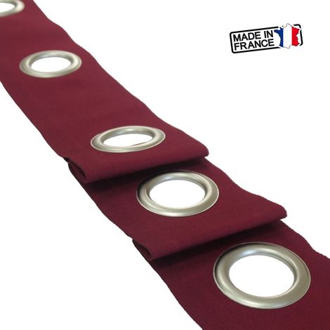 Secodir – Bande à oeillets pour rideau au mètre – Acier nickelé Ø40 mm – Couture facile – Finition professionnelle – Fabriqué en France