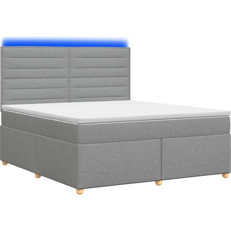 Maison Exclusive - Boxspringbett mit Matratze Hellgrau 140 x 190 (1/5)