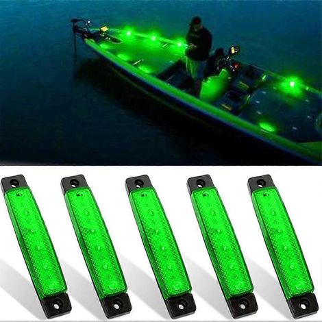 Lot de 5 feux marins étanches 12 V, feux de navigation arrière pour bateau et kayak