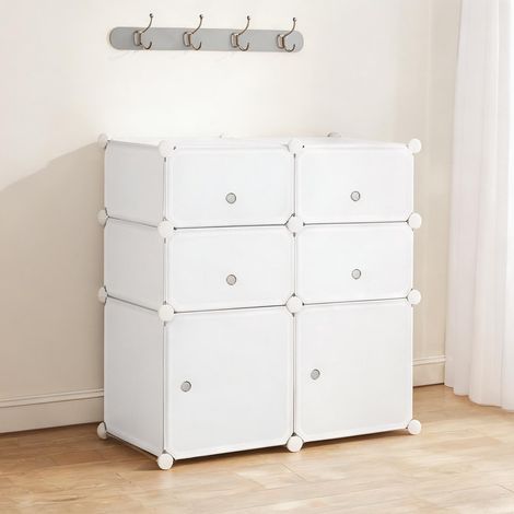 Bibliothèque bianco en plastica fil di ferro 75 x 37 x 73 cm (1/5)