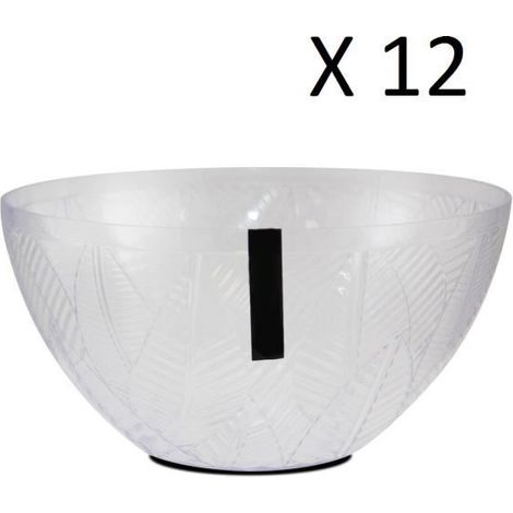 Lot de 12 saladier, bol de service - Diamètre 25 x Hauteur 13 cm -JUANIO (1/3)