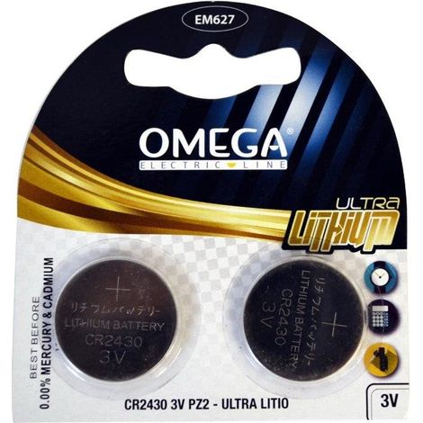 PILE A BOTTONE CR2430 LITIO  PZ 2