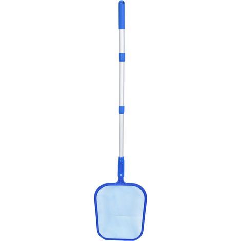 Épuisette de piscine avec racloir à feuilles, kit d’entretien pour piscine, filet de nettoyage avec perche télescopique en 3 sections, pelle de surface (1/5)