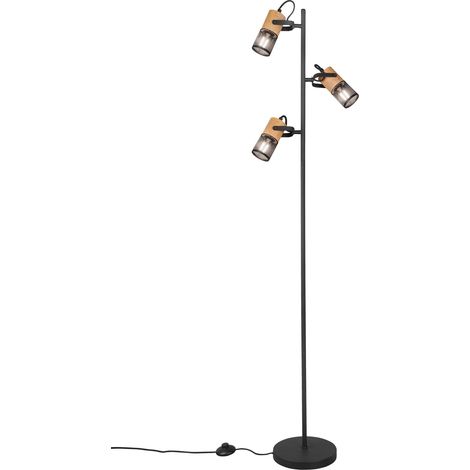 Piantana da Interno a LED in Metallo Nero Opaco (1/4)
