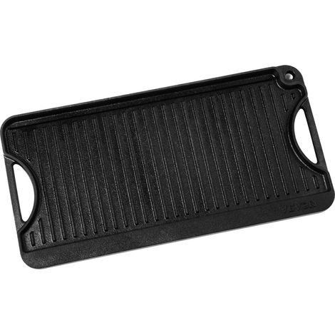 Plaque de cuisson réversible fonte de 20x10 pouces, poêle portable avec poignée, cuisine intérieure et extérieure, barbecue (1/5)