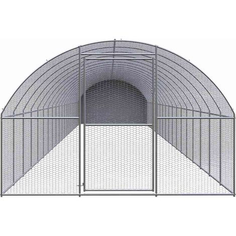 Maison Exclusive - Outdoor-Hühnerstall 3x20x2 m Verzinkter Stahl (1/5)